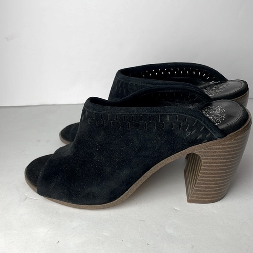 Vince Camuto Merlyna Black Suede Clogs - Picture 5 of 7